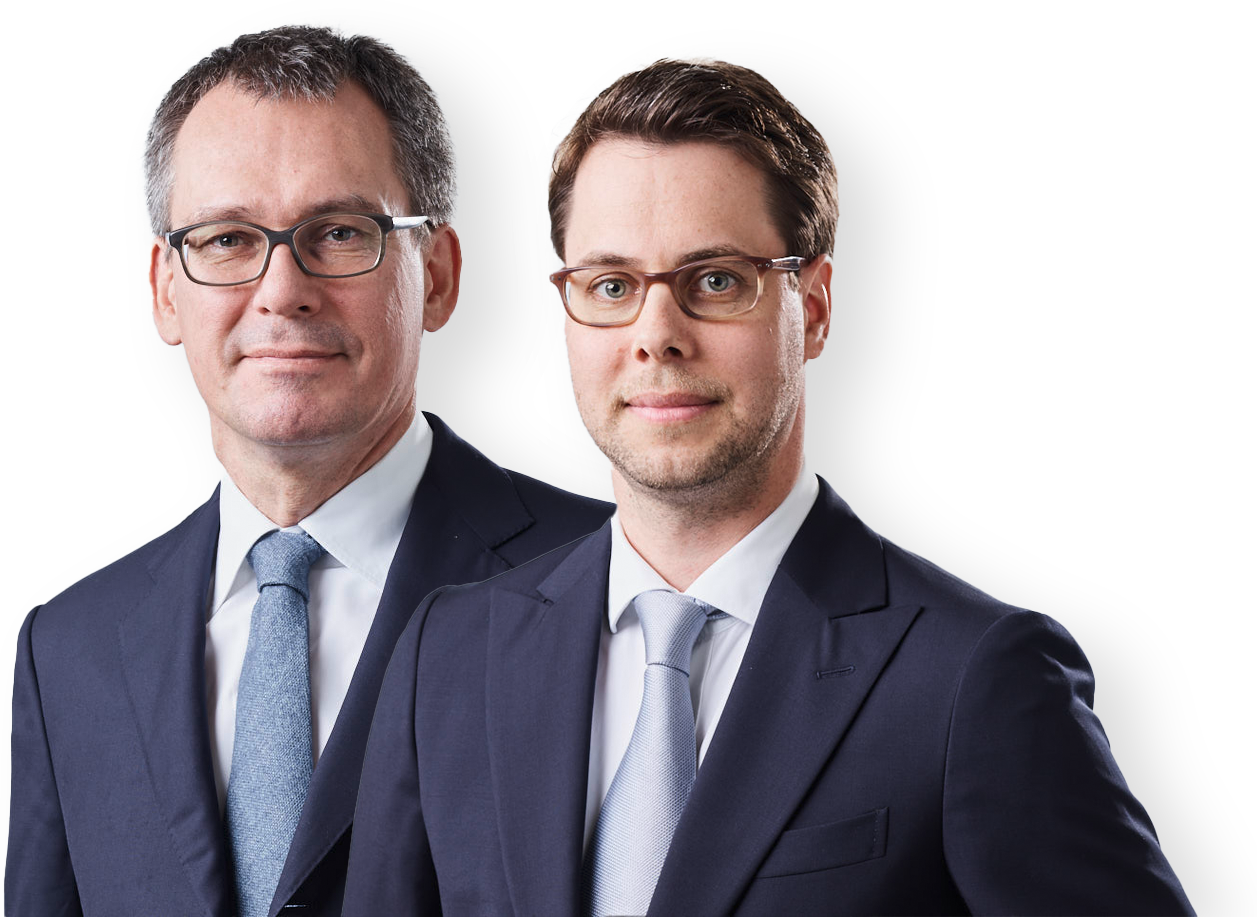 Die Anwälte Jürgen R Müller und Christian Fischer